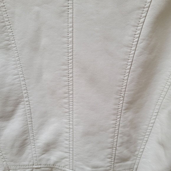 Cream colored Leather coat - Picture 4 of 7